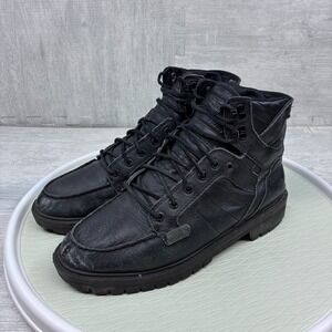 Supra Men's Size 10 Muska 001 Skytop Boots Black Leather Skywalk Lace Up